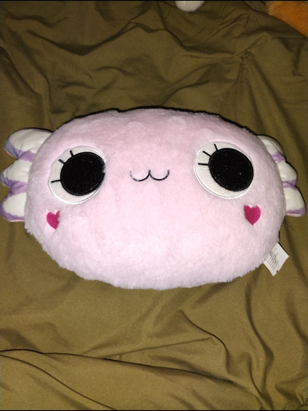 Cute Pink Plush Axolotl Pillow